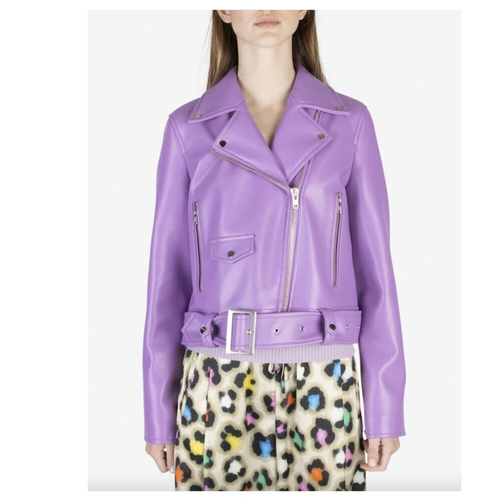 STAND STUDIO Esmeralda Faux-Leather Biker Moto Jacket